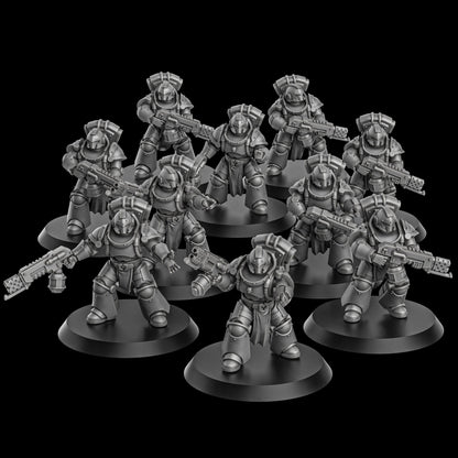 Space Knights Team Ignitium - Set of 10 | Grimdark | Sci-Fi Future | Tabletop Wargaming
