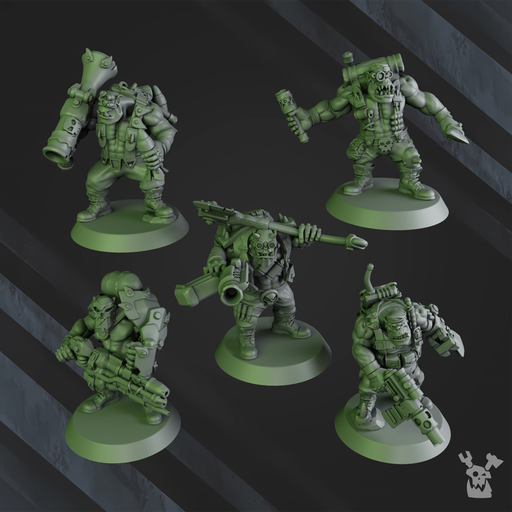 Blak Orks Mob - Set of 5