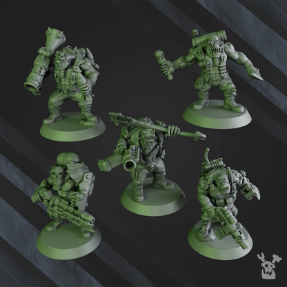 Blak Orks Mob - Set of 5