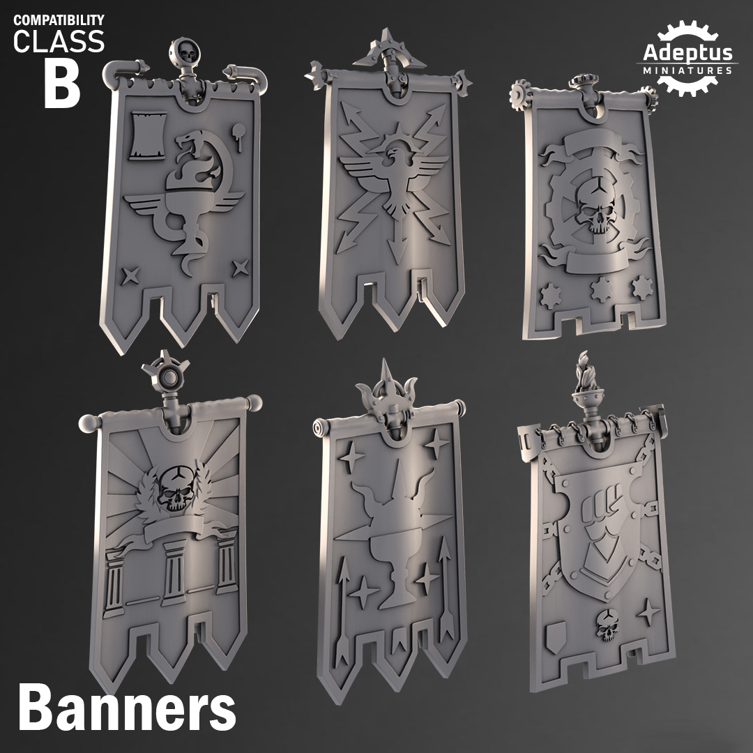 Banners - Imperial Guard v3- Set of 6 Banner Topper Options