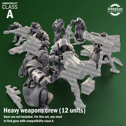 Heavy Weapons Team - Crusaders Covenant - Set of 12 (heavy guns not included)