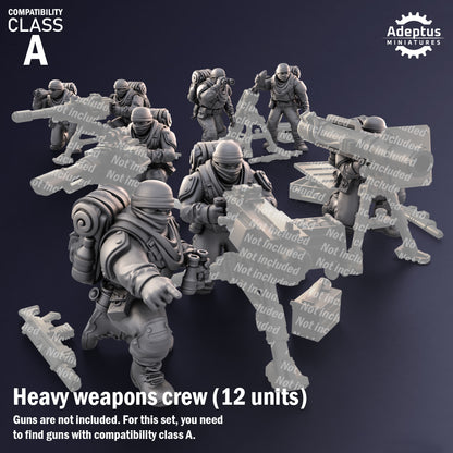 Heavy Weapons Team - Sandshroud Battalion - Set of 12 (heavy guns not included)