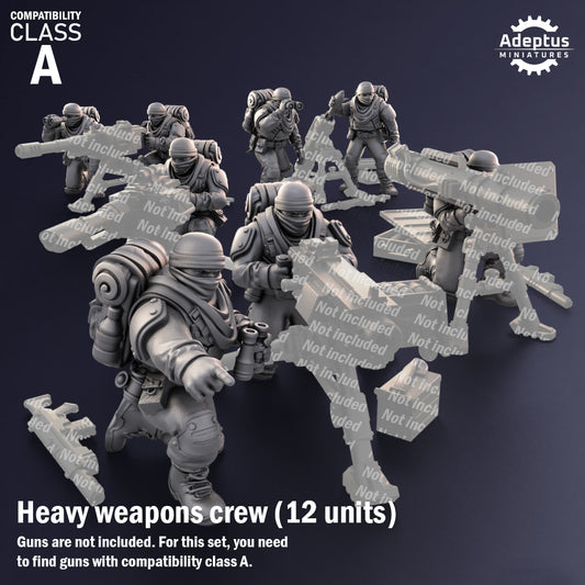 Heavy Weapons Team - Sandshroud Battalion - Set of 12 (heavy guns not included)