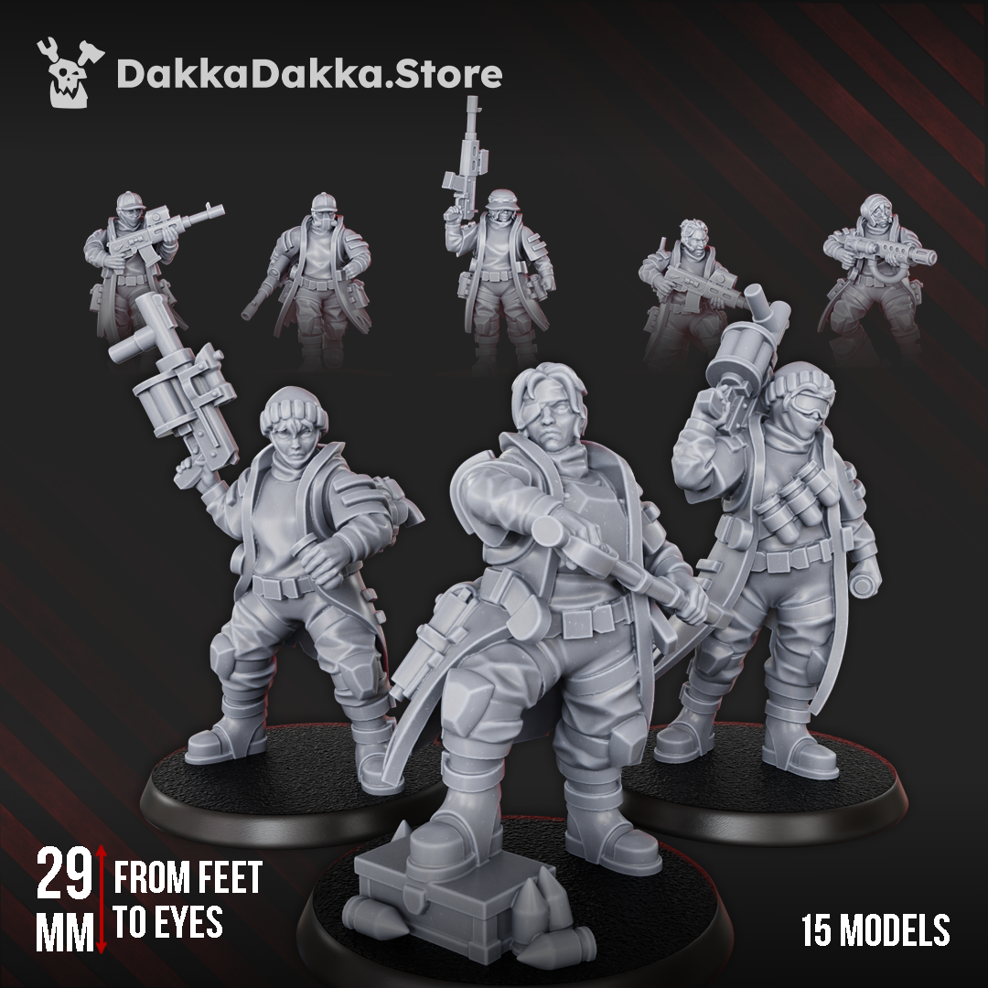 The Alcal Rats Infantry Squad - Set of 15