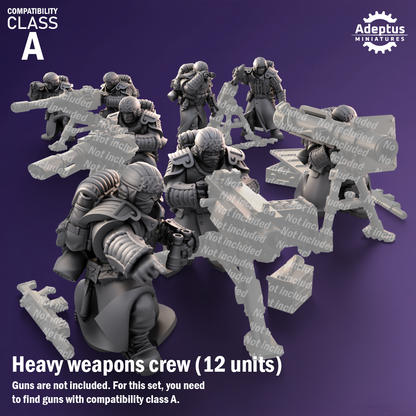 Heavy Weapons Team - Iceward Division - Set of 12 (heavy guns not included)