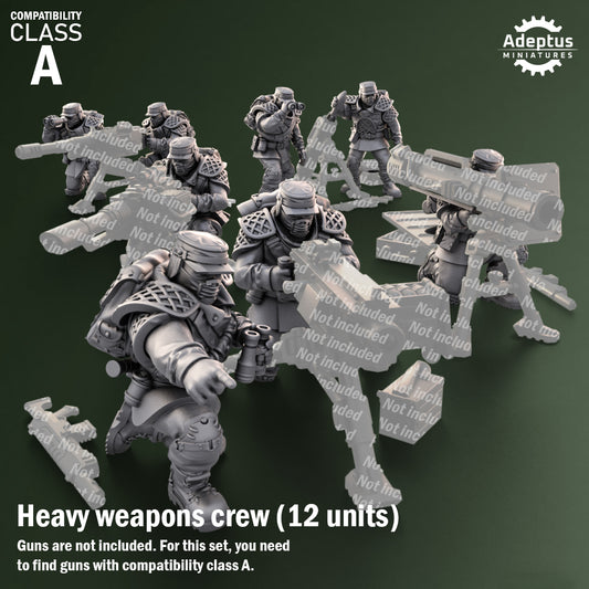 Heavy Weapons Team - Sunscorch Regiment - Set of 12 (heavy guns not included)
