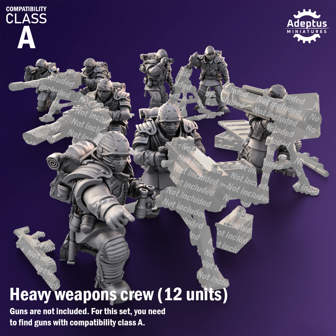 Heavy Weapons Team - Stormworn Troops - Set of 12 (heavy guns not included)