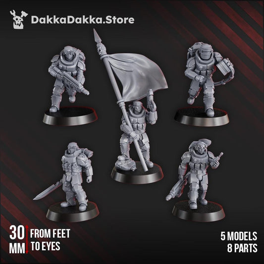 The Phaeton Lead Squad - Set of 5 | Grimdark | Sci-Fi Future | Tabletop Wargaming