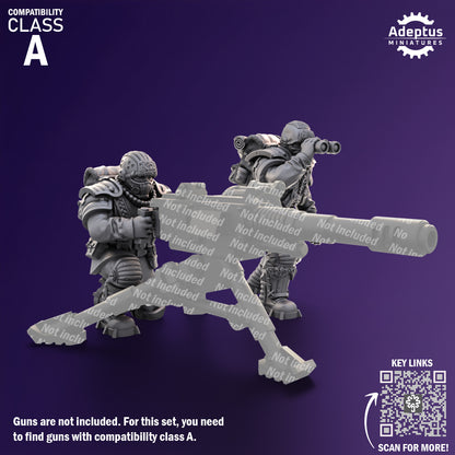 Heavy Weapons Team - Stormworn Troops - Set of 12 (heavy guns not included)
