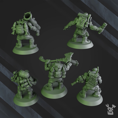 Blak Orks Mob - Set of 5