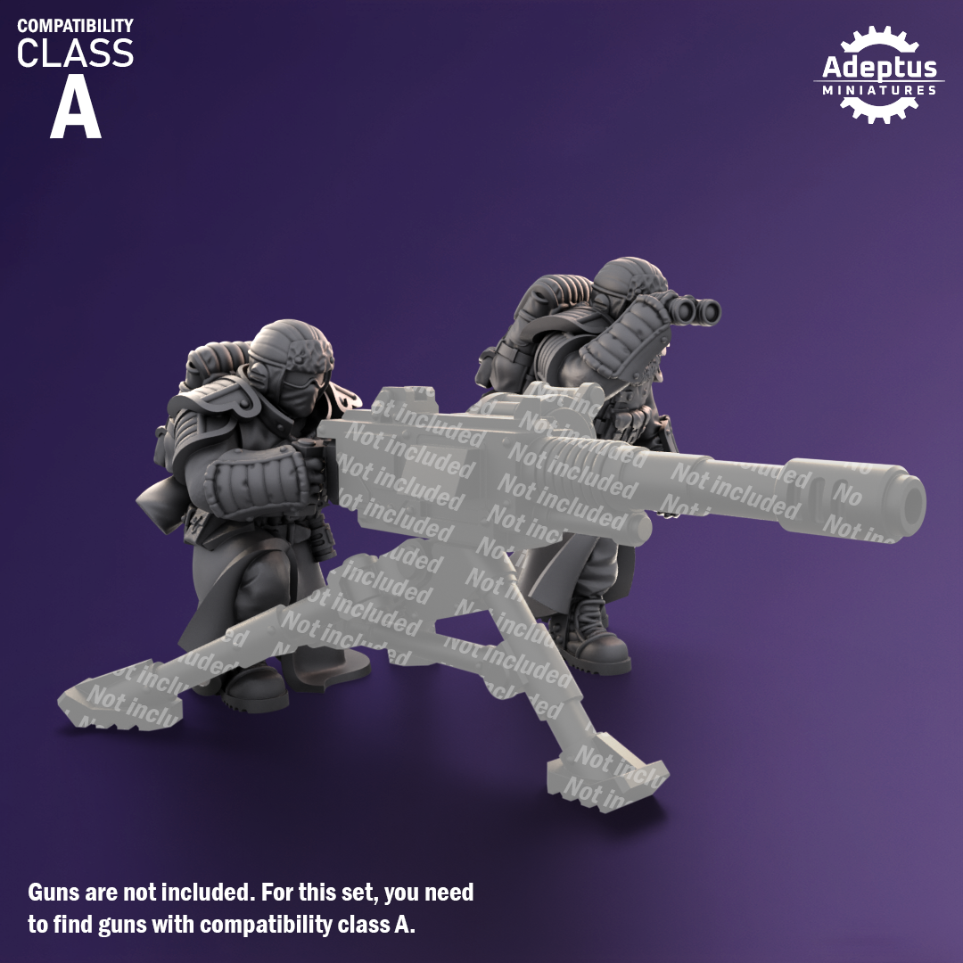 Heavy Weapons Team - Iceward Division - Set of 12 (heavy guns not included)