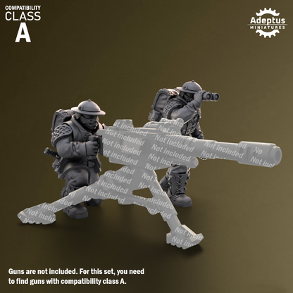 Heavy Weapons Team - Sunclaw Regiment - Set of 12 (heavy guns not included)