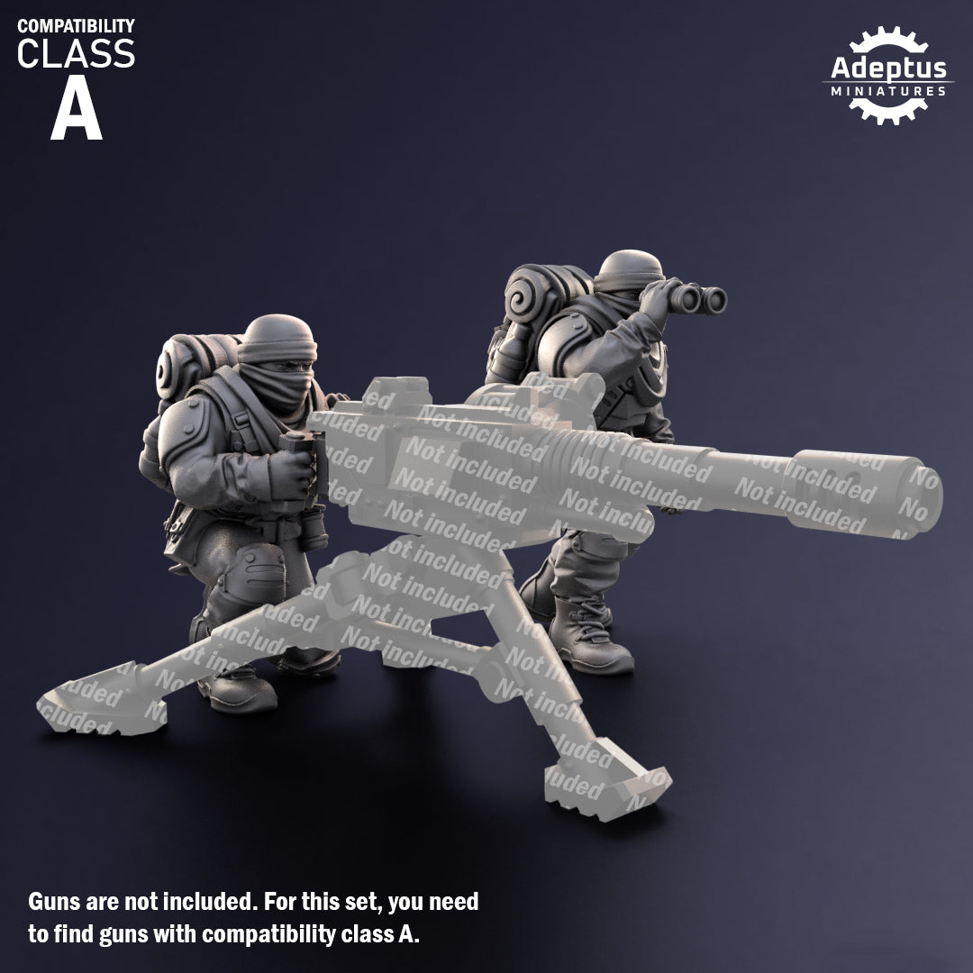 Heavy Weapons Team - Sandshroud Battalion - Set of 12 (heavy guns not included)