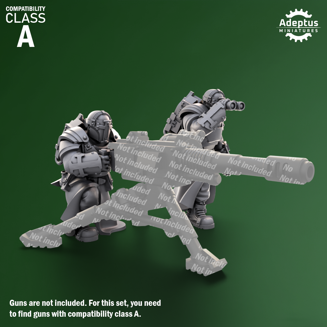 Heavy Weapons Team - Crusaders Covenant - Set of 12 (heavy guns not included)