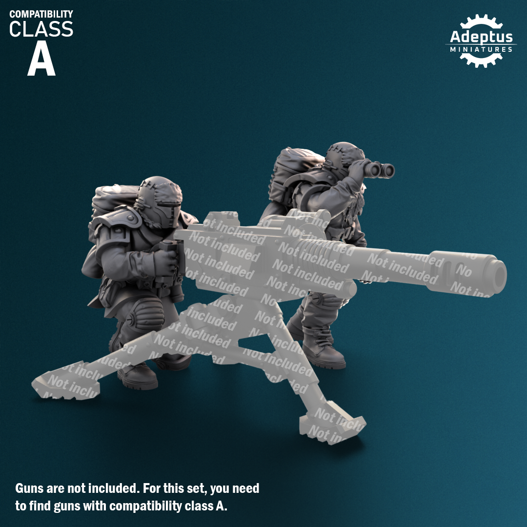 Heavy Weapons Squad - Winterline Forces - Set of 12 (heavy guns not included)