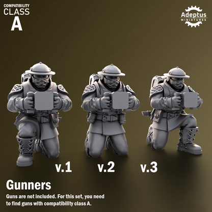 Heavy Weapons Team - Sunclaw Regiment - Set of 12 (heavy guns not included)