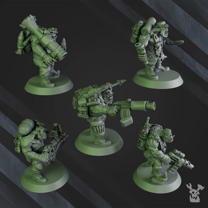 Blak Orks Mob - Set of 5