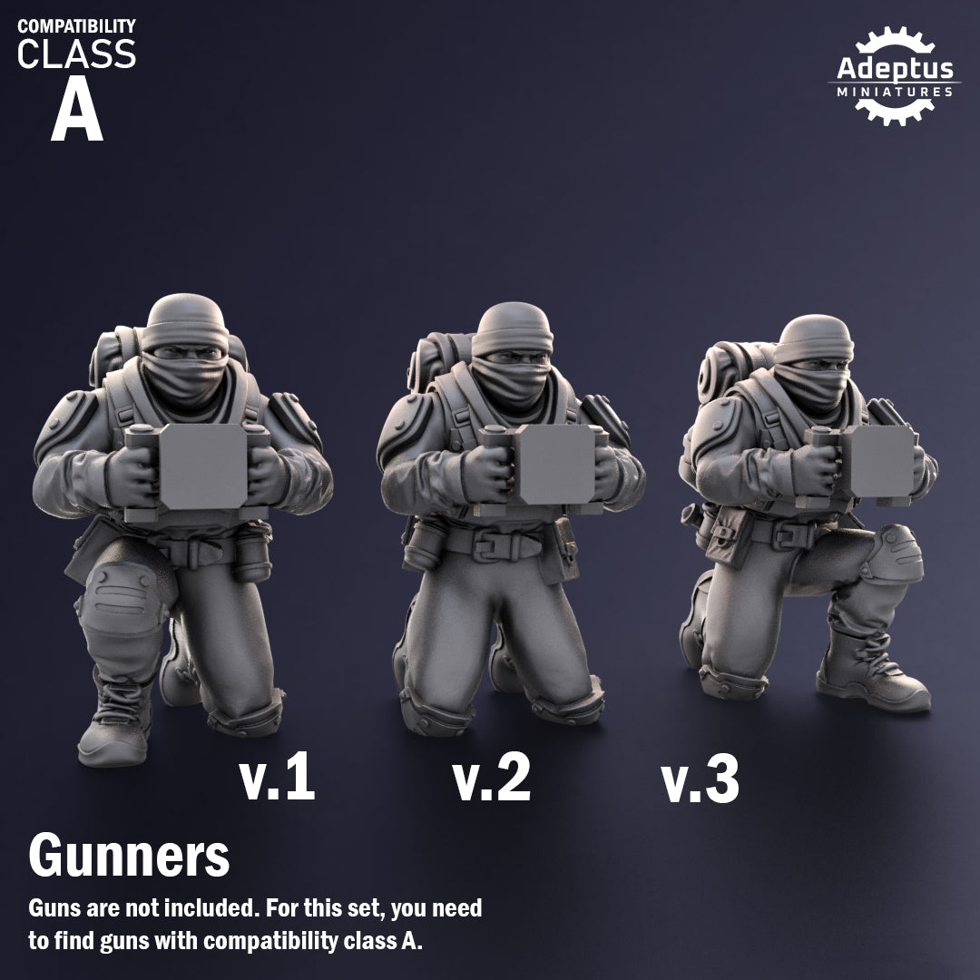 Heavy Weapons Team - Sandshroud Battalion - Set of 12 (heavy guns not included)