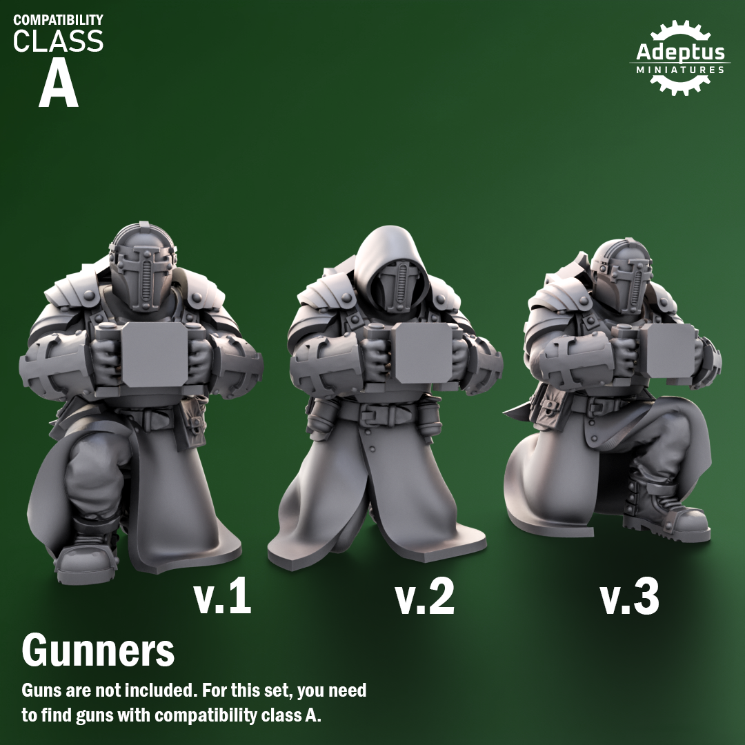 Heavy Weapons Team - Crusaders Covenant - Set of 12 (heavy guns not included)