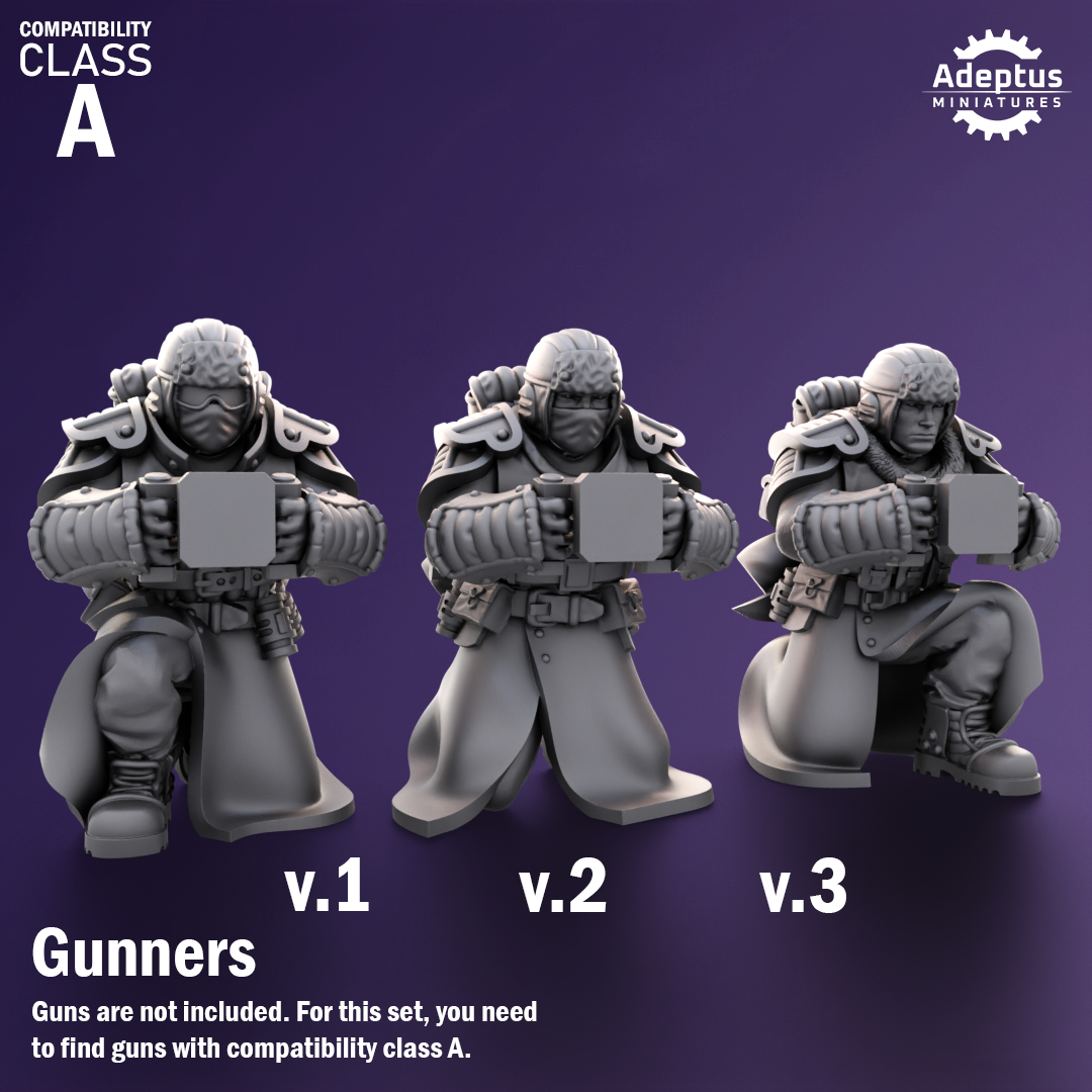 Heavy Weapons Team - Iceward Division - Set of 12 (heavy guns not included)
