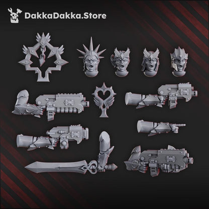 Liquidation Team of Ordine Vendetta - Set of 12 | Grimdark | Sci-Fi Future | Tabletop Wargaming