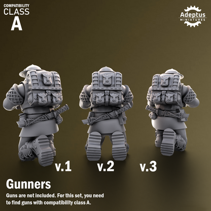 Heavy Weapons Team - Sunclaw Regiment - Set of 12 (heavy guns not included)
