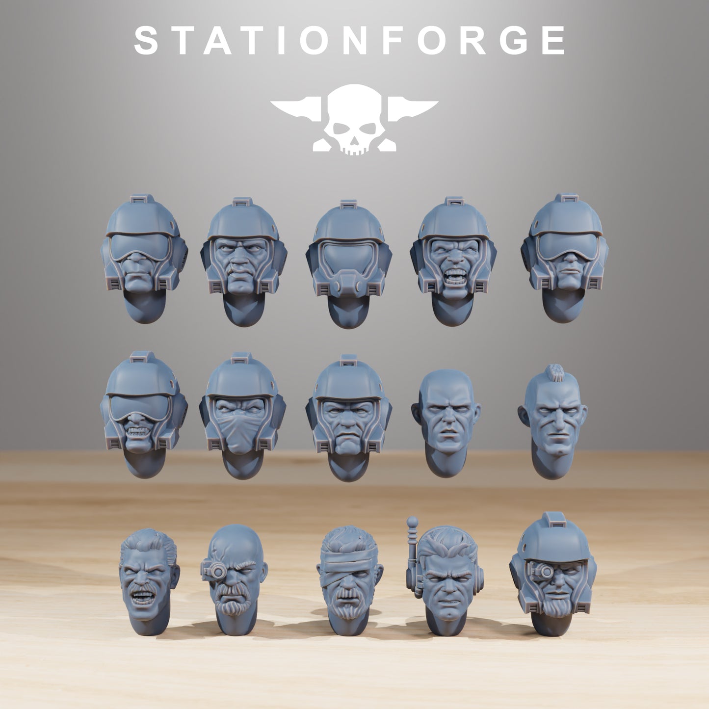 Vaskar Infantry - Set of 15 Heads