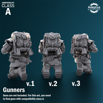 Heavy Weapons Squad - Winterline Forces - Set of 12 (heavy guns not included)