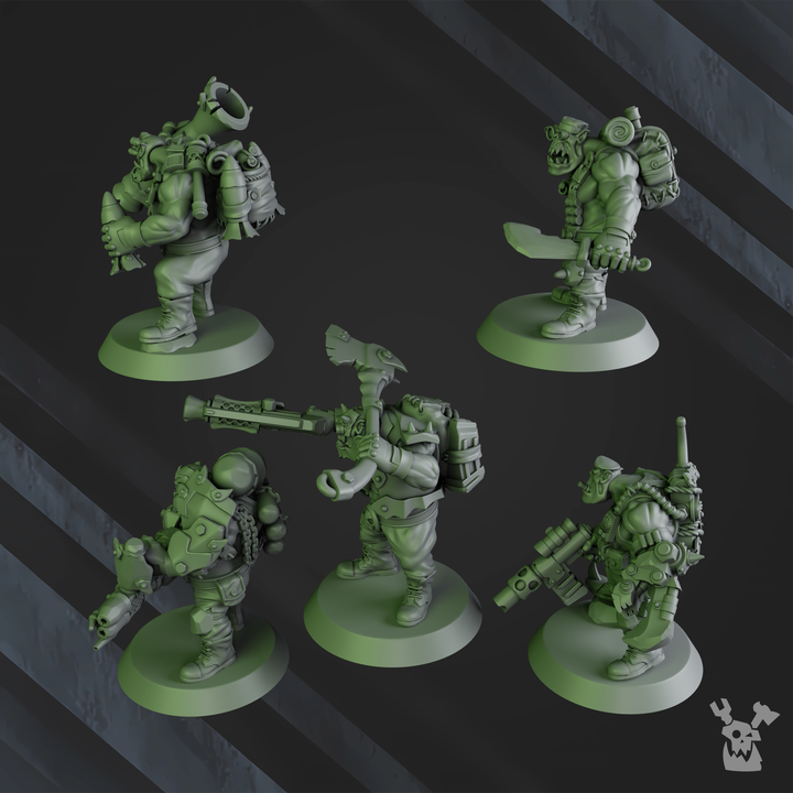 Blak Orks Mob - Set of 5