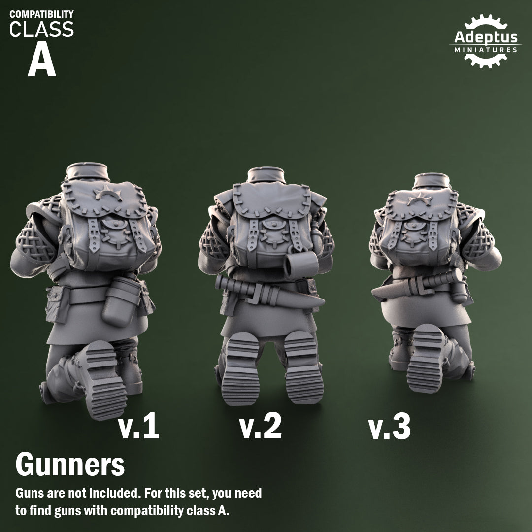 Heavy Weapons Team - Sunscorch Regiment - Set of 12 (heavy guns not included)