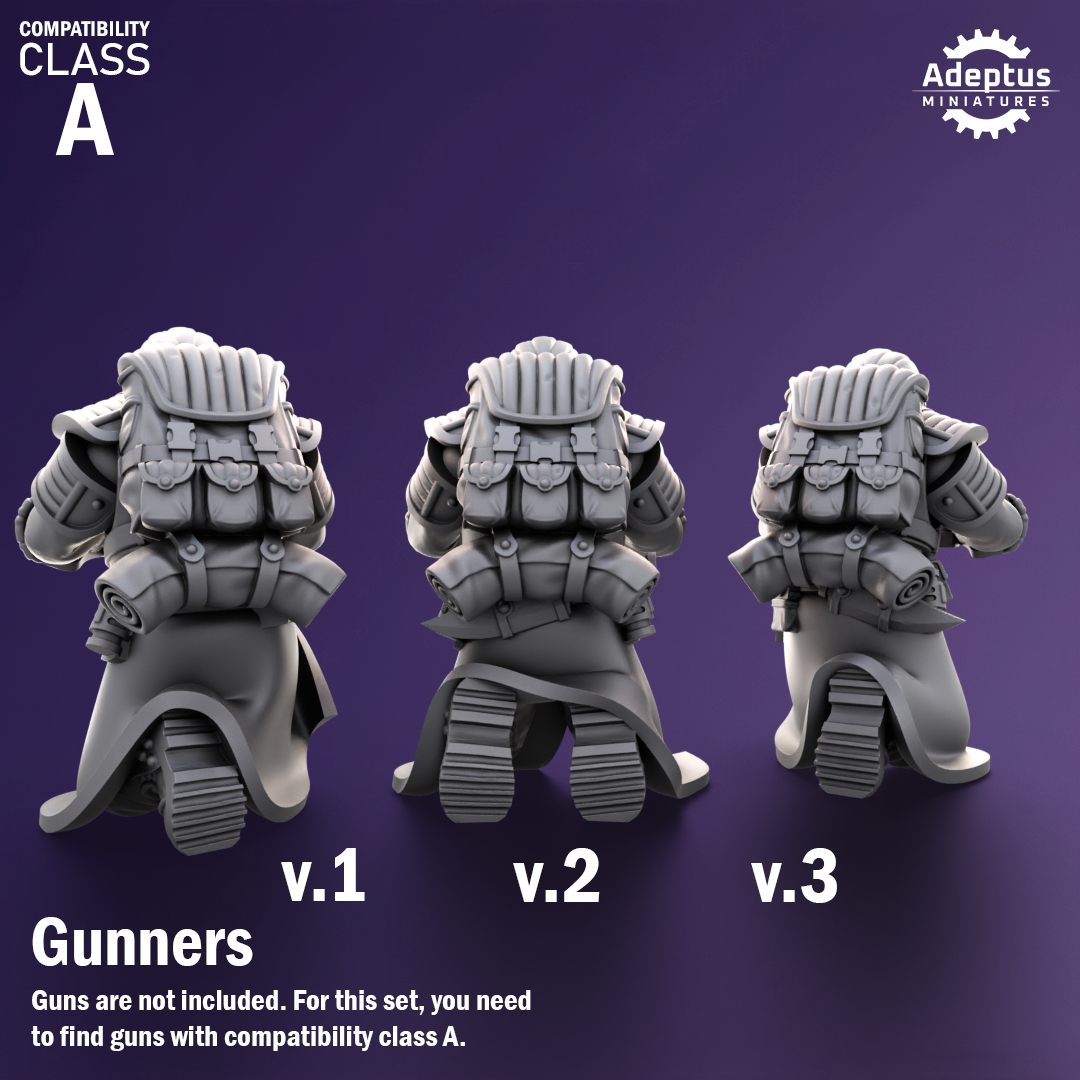 Heavy Weapons Team - Iceward Division - Set of 12 (heavy guns not included)