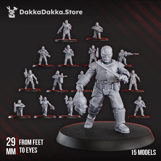 Maverick Cultists Squad - Set of 15 | Grimdark | Sci-Fi Future | Tabletop Wargaming