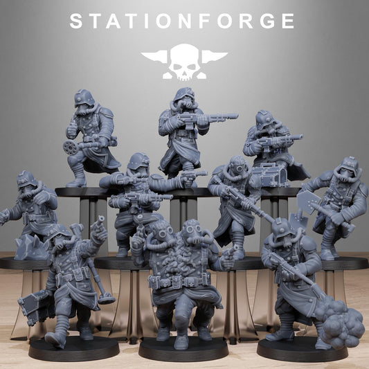 GrimGuard Radioactive Mutants - Set of 10 | Grimdark | Sci-Fi Future | Tabletop Wargaming