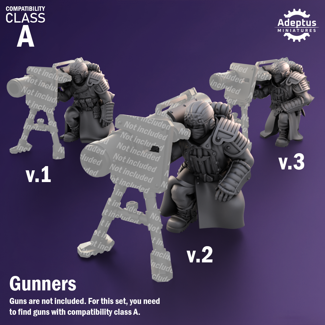 Heavy Weapons Team - Iceward Division - Set of 12 (heavy guns not included)