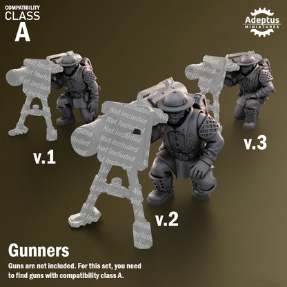 Heavy Weapons Team - Sunclaw Regiment - Set of 12 (heavy guns not included)