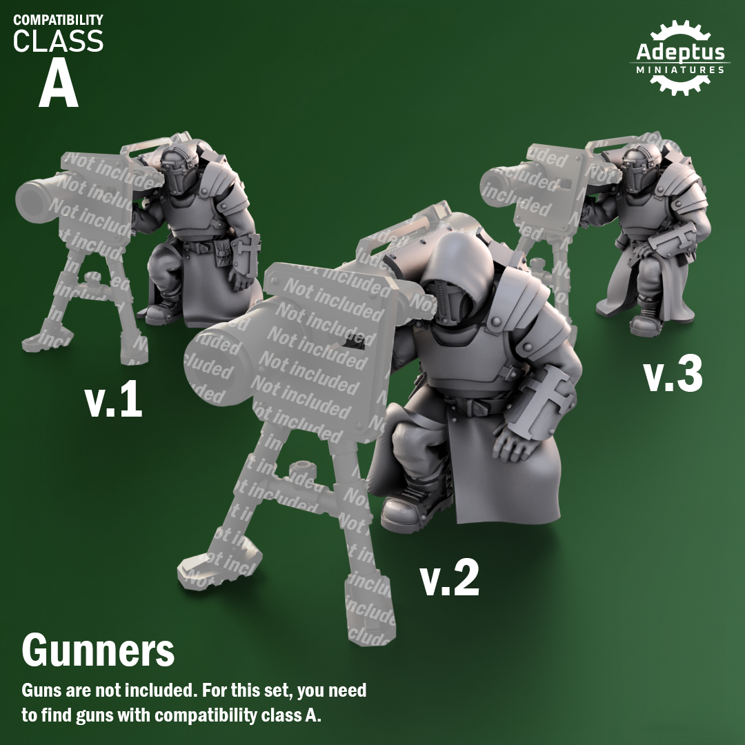 Heavy Weapons Team - Crusaders Covenant - Set of 12 (heavy guns not included)