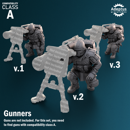 Heavy Weapons Squad - Winterline Forces - Set of 12 (heavy guns not included)