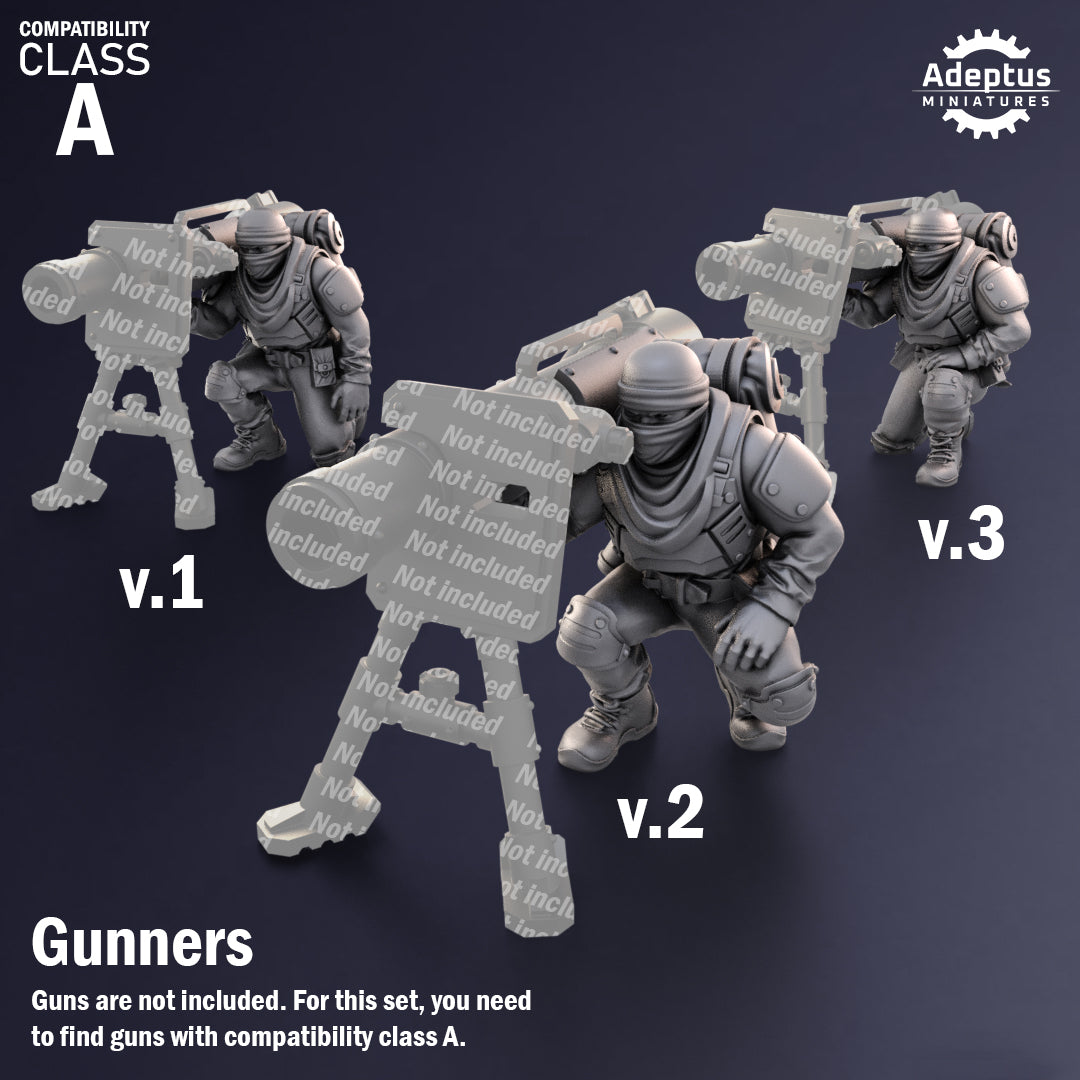Heavy Weapons Team - Sandshroud Battalion - Set of 12 (heavy guns not included)