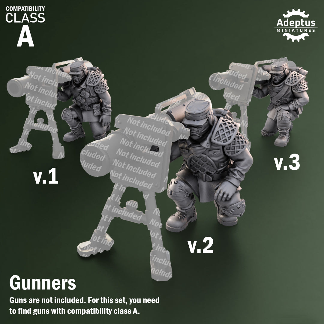 Heavy Weapons Team - Sunscorch Regiment - Set of 12 (heavy guns not included)