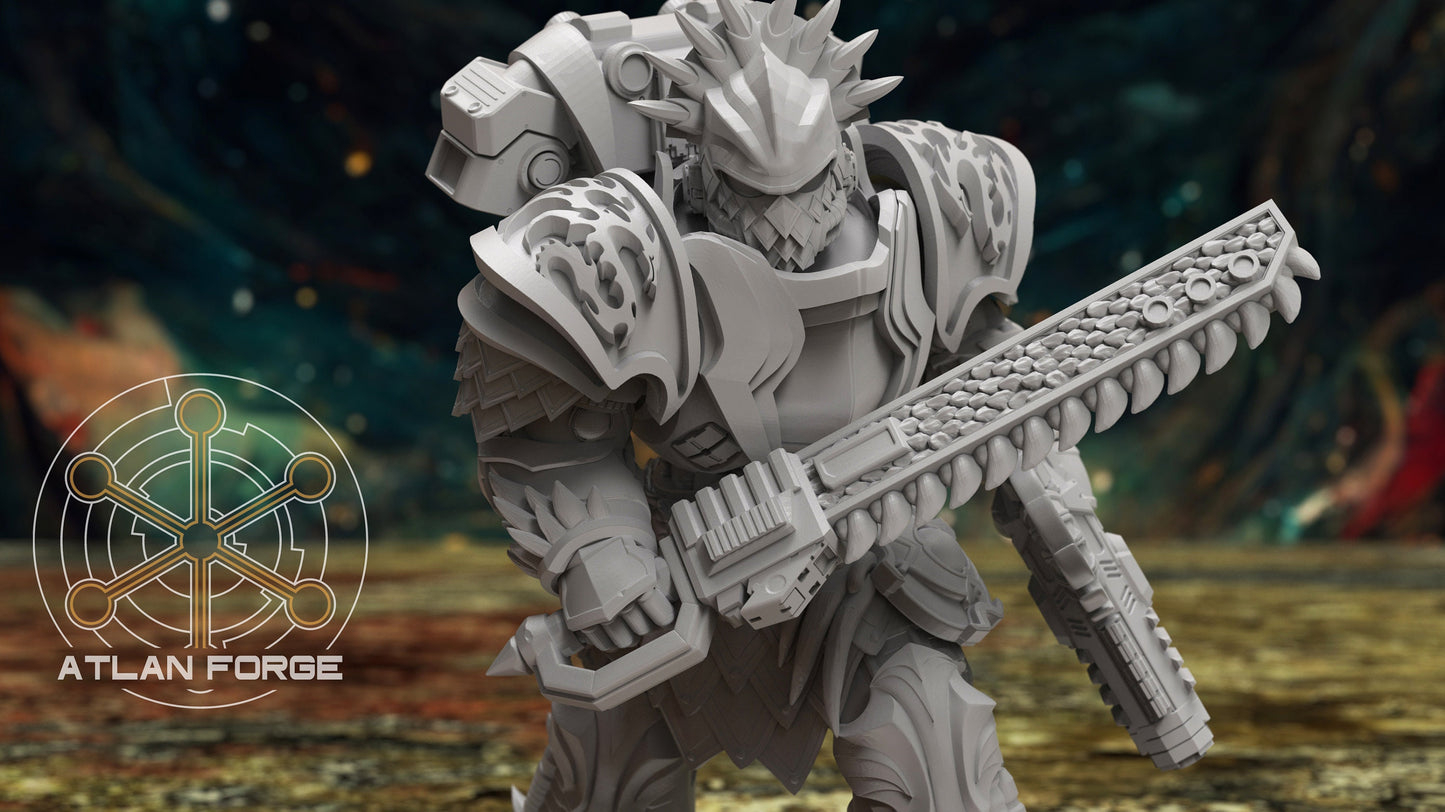 Dragon Knights - Modular Set of 5 | DnD Miniatures | Wargame Proxies | Tabletop Miniature | Sci-Fi