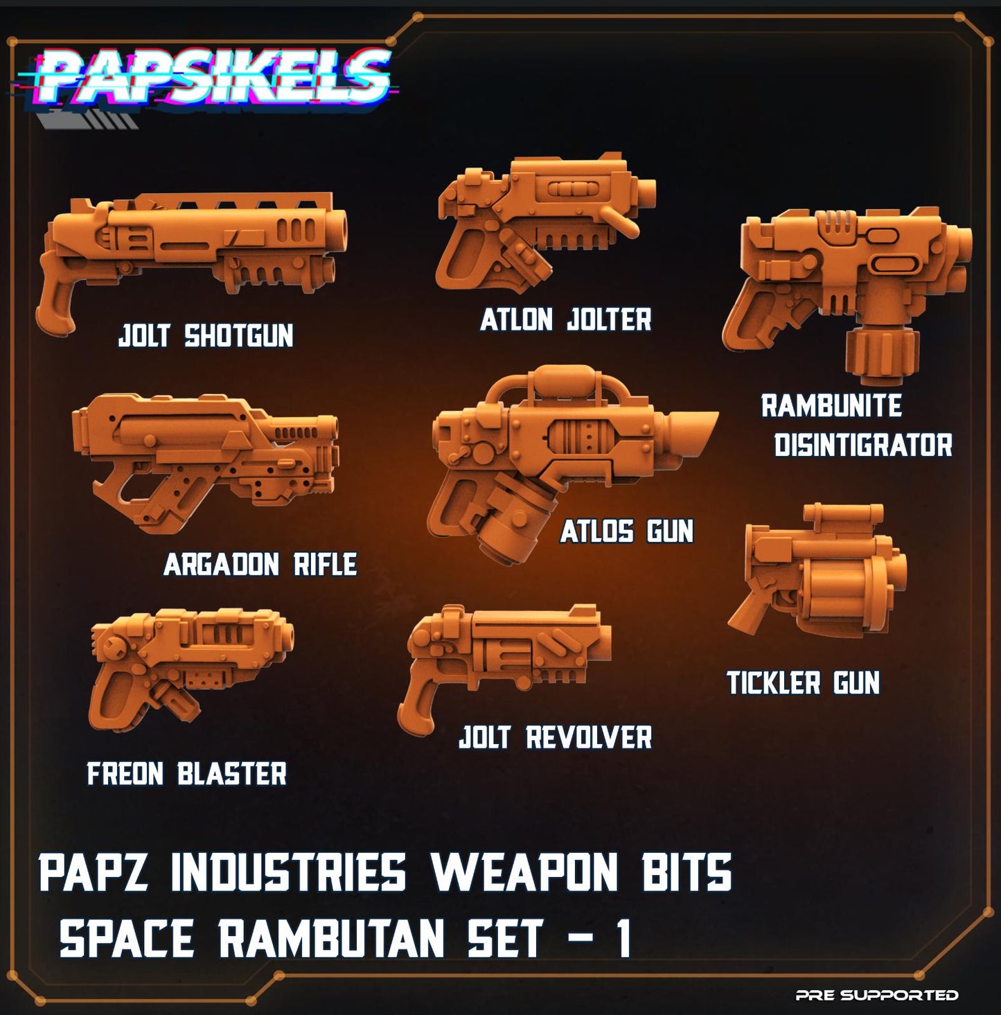 PAPZ Industries Weapon Bits Space Rambutan Set 1 - 8 Pack