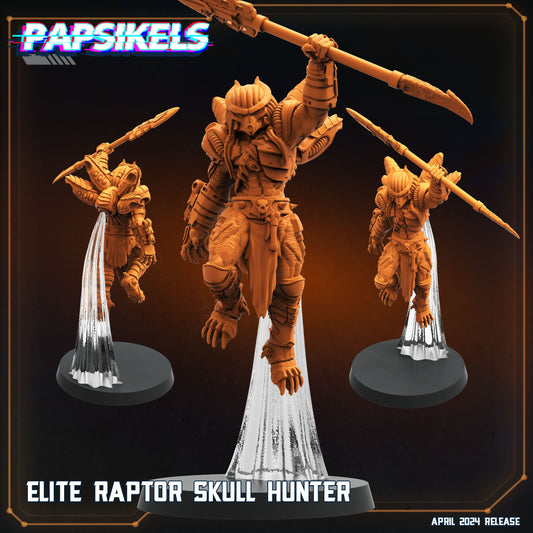 Elite Raptor Skull Hunter - With Flight Stand