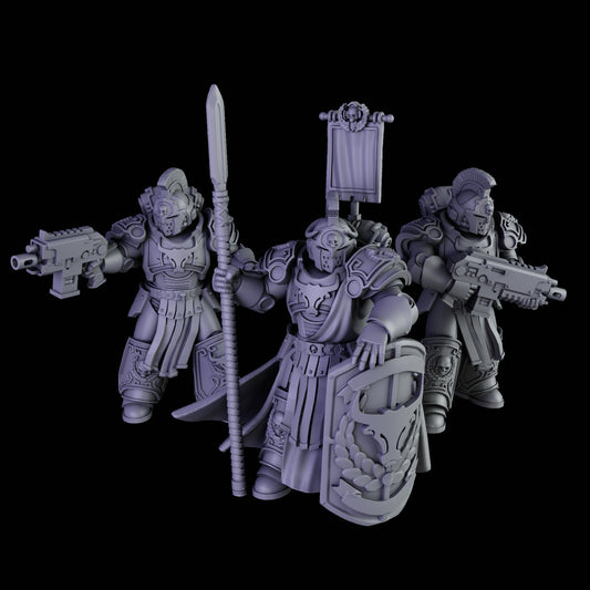 Space Knights - Bullwhip Clan Warriors - Set of 3