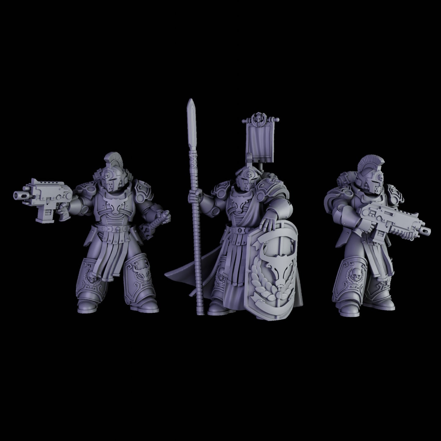 Space Knights - Bullwhip Clan Warriors - Set of 3