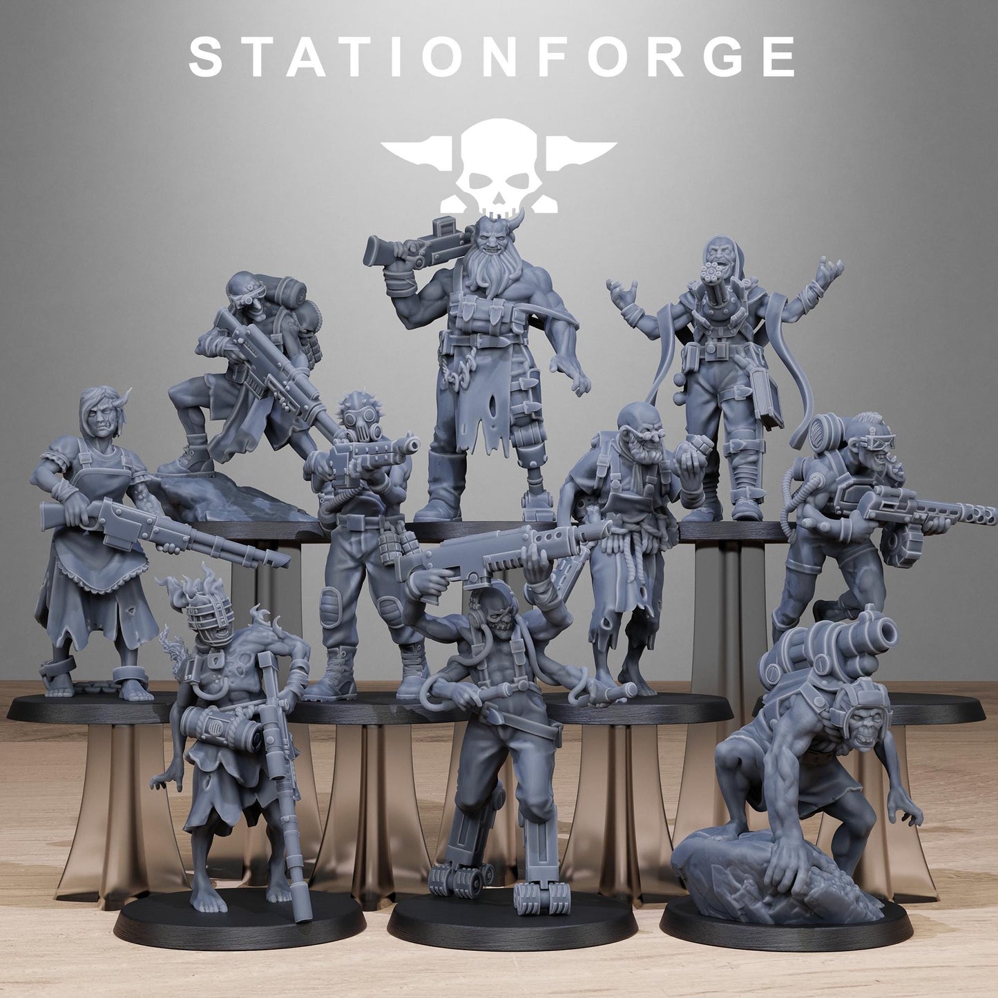 Corrupted Guard Abhumans - Set of 10 | Grimdark | Sci-Fi Future | Tabletop Wargaming