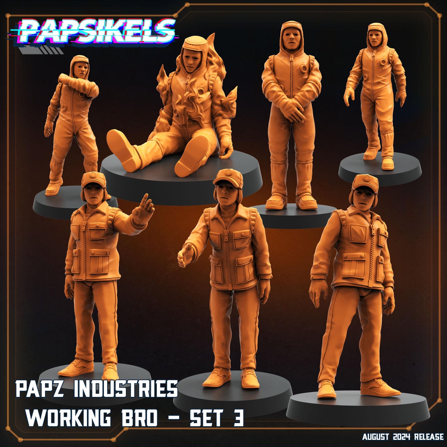 PAPZ Industries Working Bro - Set 3 - Set of 7