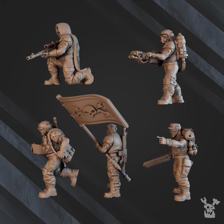 Green Hell Division Lead Detachment - Set of 5 | Grimdark | Sci-Fi Future | Tabletop Wargaming