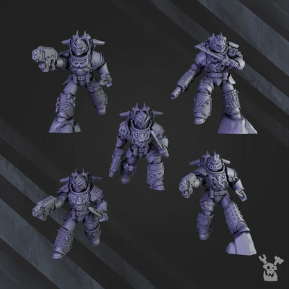 White Megalodon Clan Storm Squad - Set of 5