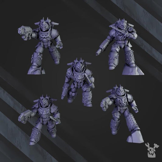 White Megalodon Clan Storm Squad - Set of 5