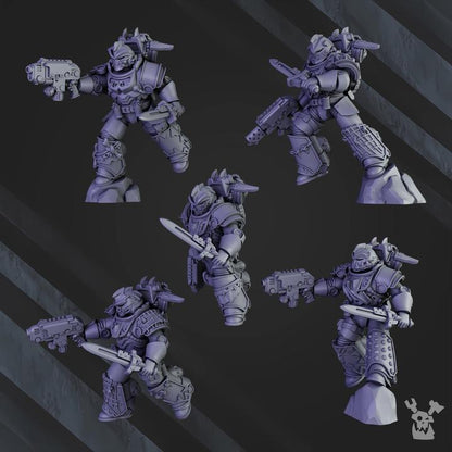 White Megalodon Clan Storm Squad - Set of 5